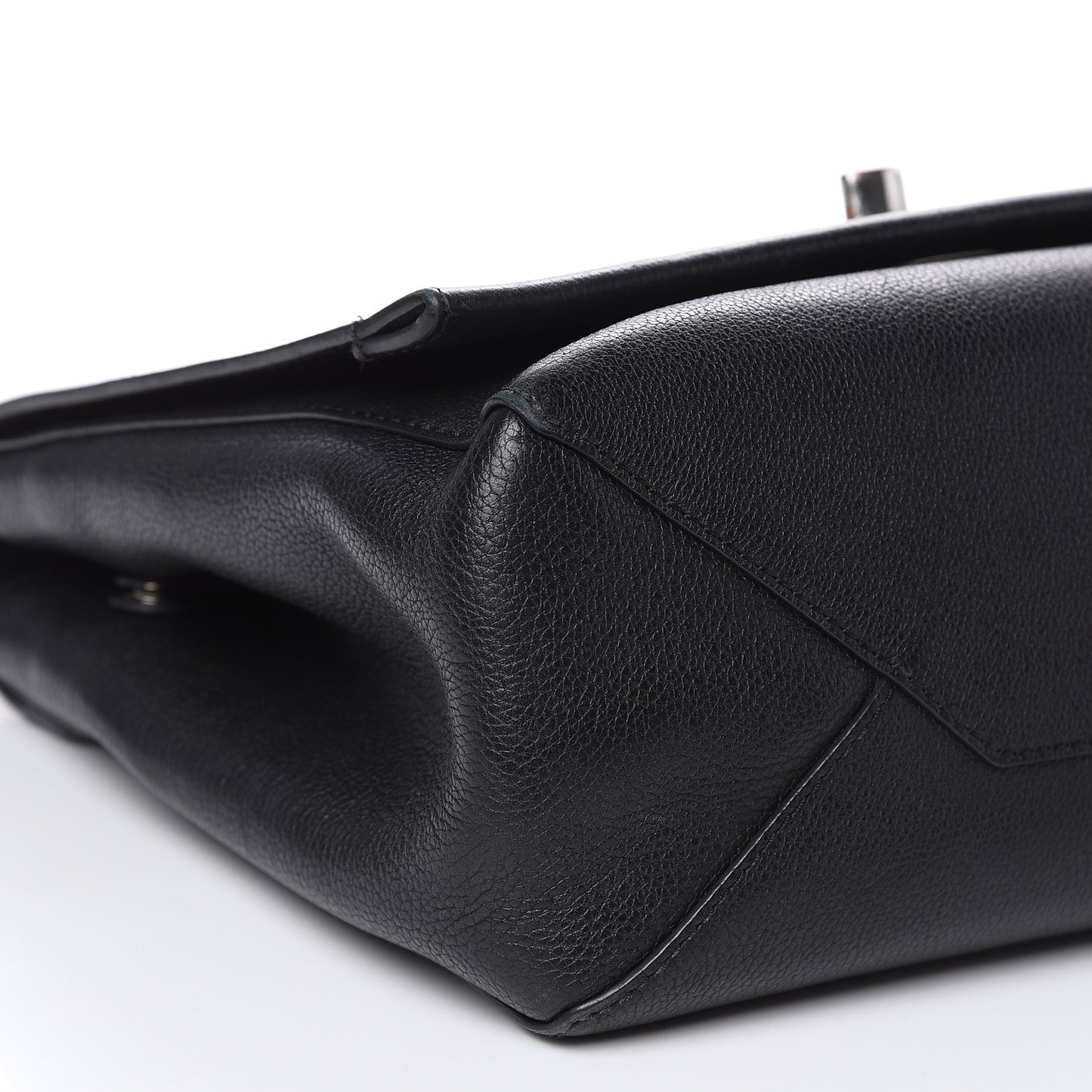 Soft Calfskin Lockme II Top Handle Black