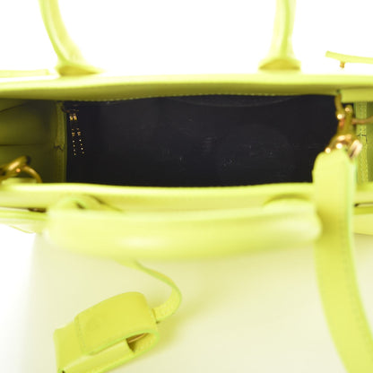 Saint Laurent Calfskin Nano Sac De Jour Neon Yellow 5 of 19