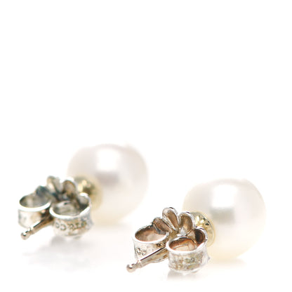 Tiffany Sterling Silver Freshwater Pearl 7mm Ziegfeld Earrings 3 of 3