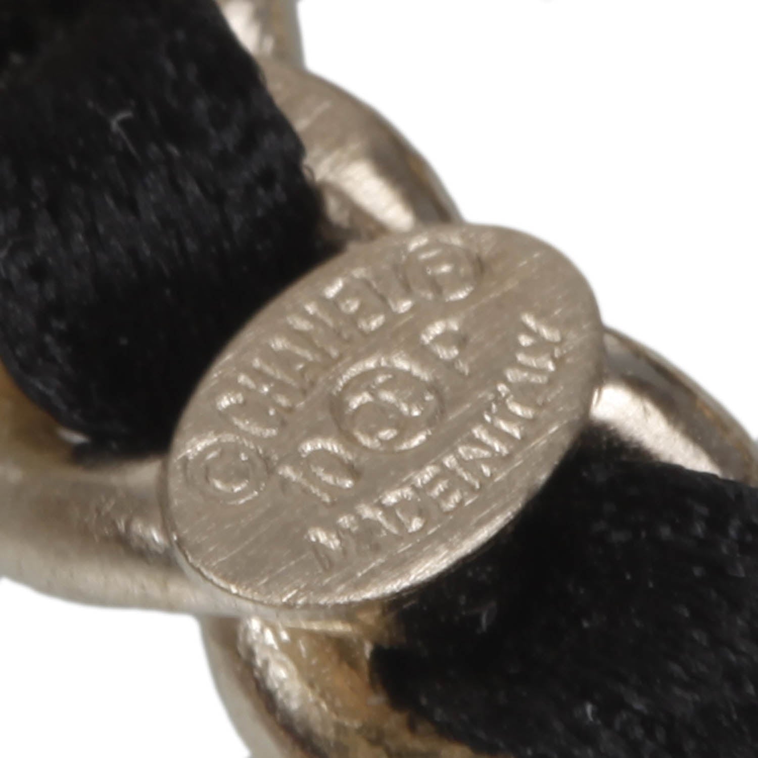 Chanel Satin CC Chain Earrings Light Gold 3 of 5