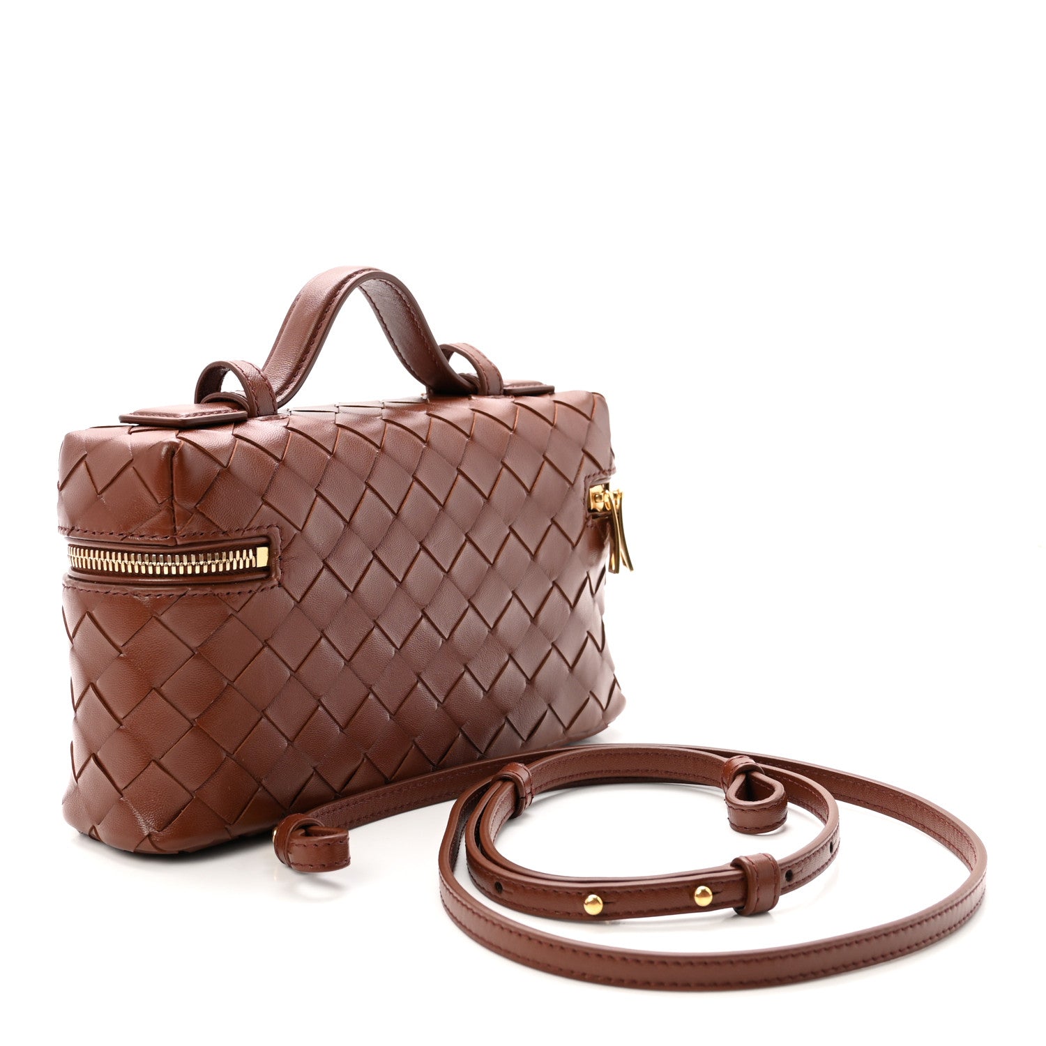 Bottega Veneta Nappa Intrecciato Bang Bang Vanity Case Sapele 3 of 9