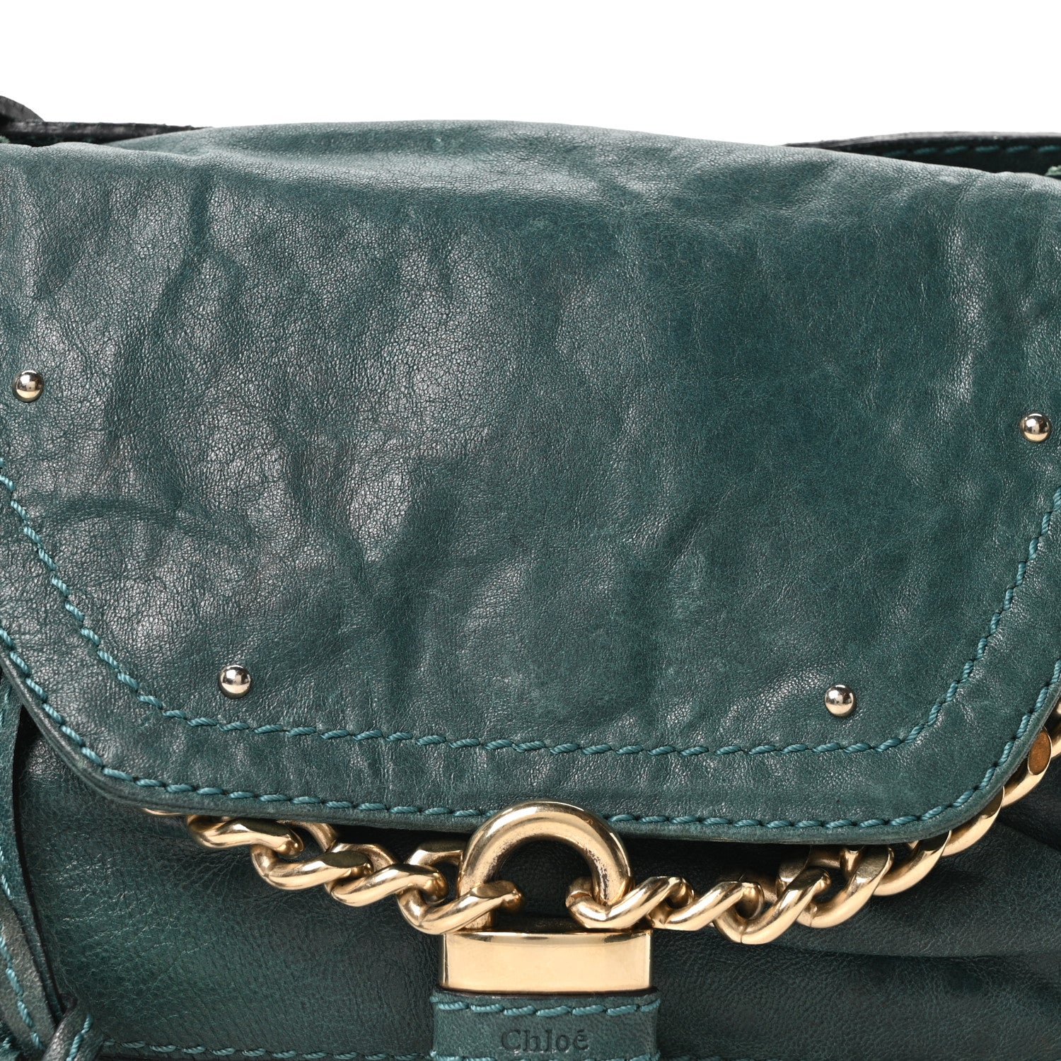 Chloe Lambskin Small Paddington Capsule Satchel Aqua Fresh 8 of 10