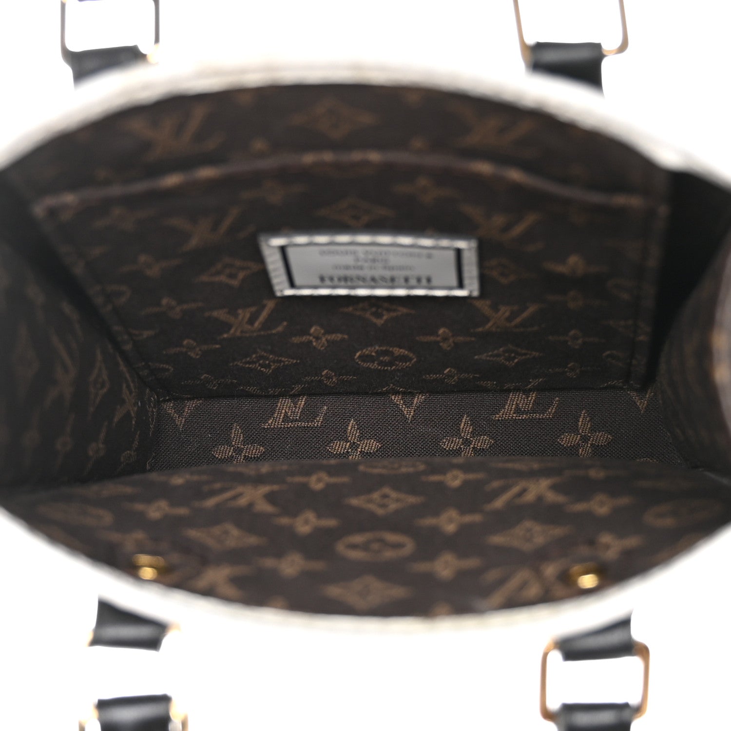 Louis Vuitton X FORNASETTI Calfskin Architettura Petit Sac Plat Black White 5 of 9