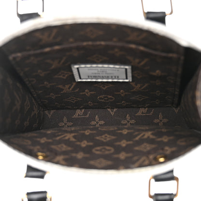 Louis Vuitton X FORNASETTI Calfskin Architettura Petit Sac Plat Black White 5 of 9