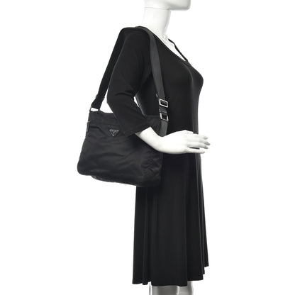Prada Nylon Flat Messenger Bag Black 2 of 12