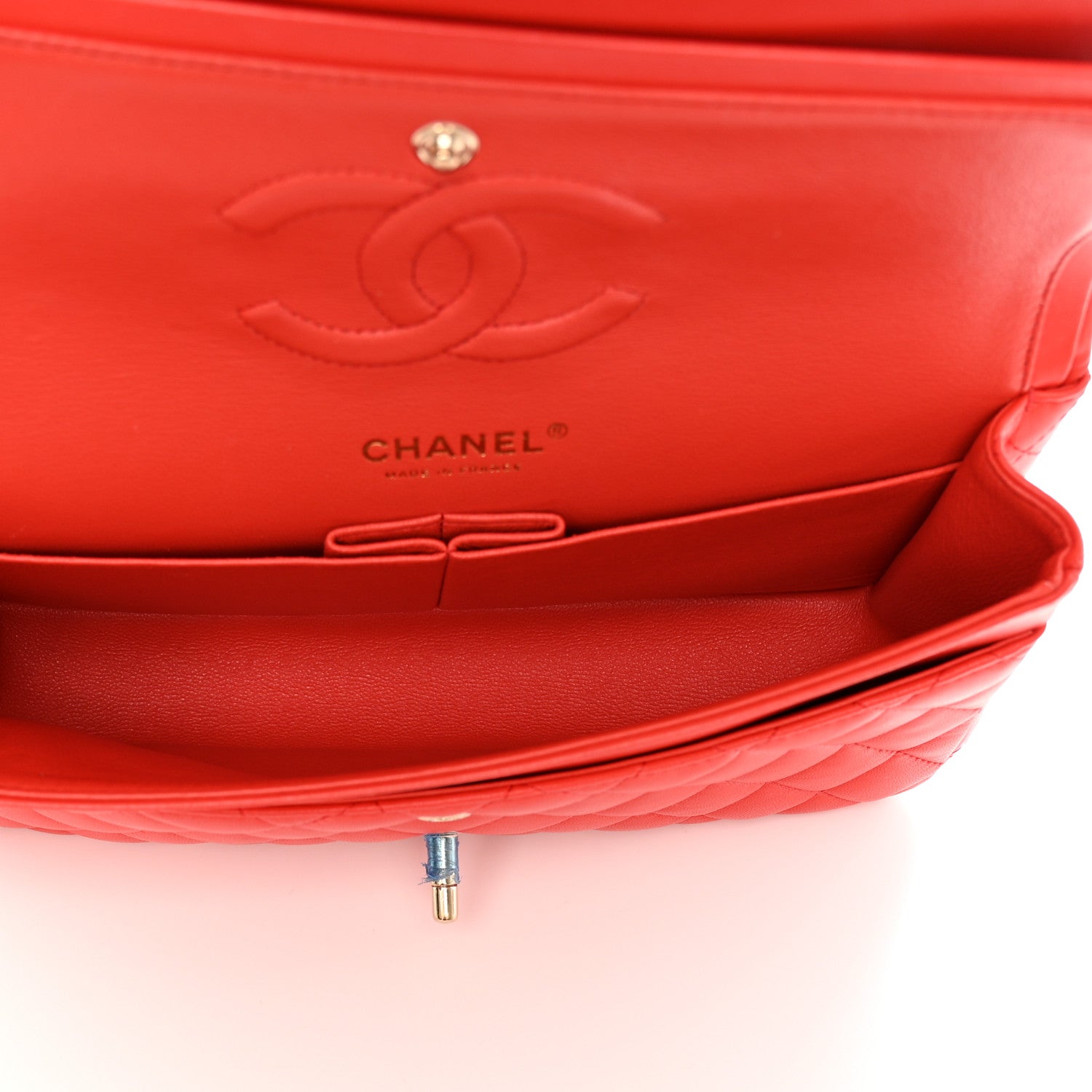 Chanel Lambskin Quilted Medium Double Flap Red 5 of 15
