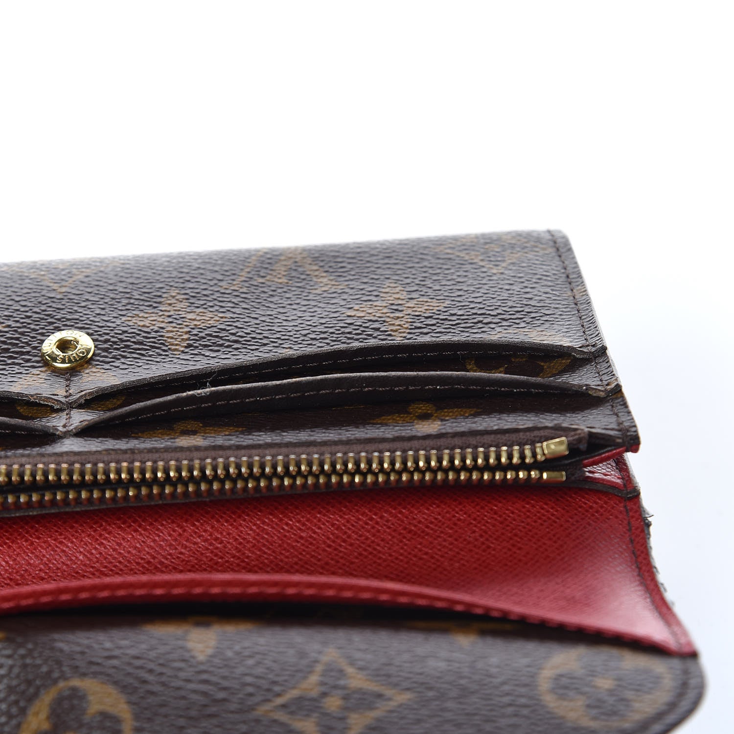 Louis Vuitton Monogram Emilie Wallet Red 8 of 11