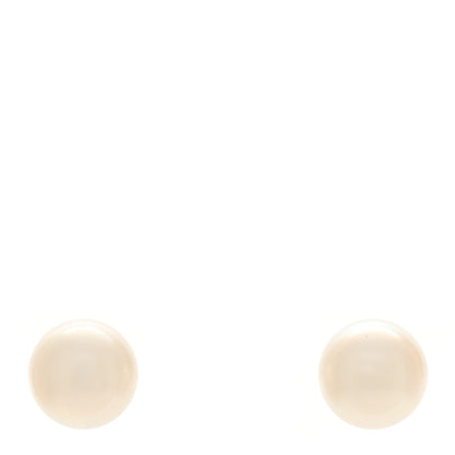 Tiffany 18K White Gold Akoya Pearl 7-7.5mm Signature Earrings 1 of 5