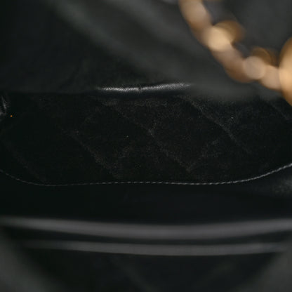 Chanel Lambskin Shearling Quilted CC Backpack Black 5 of 9
