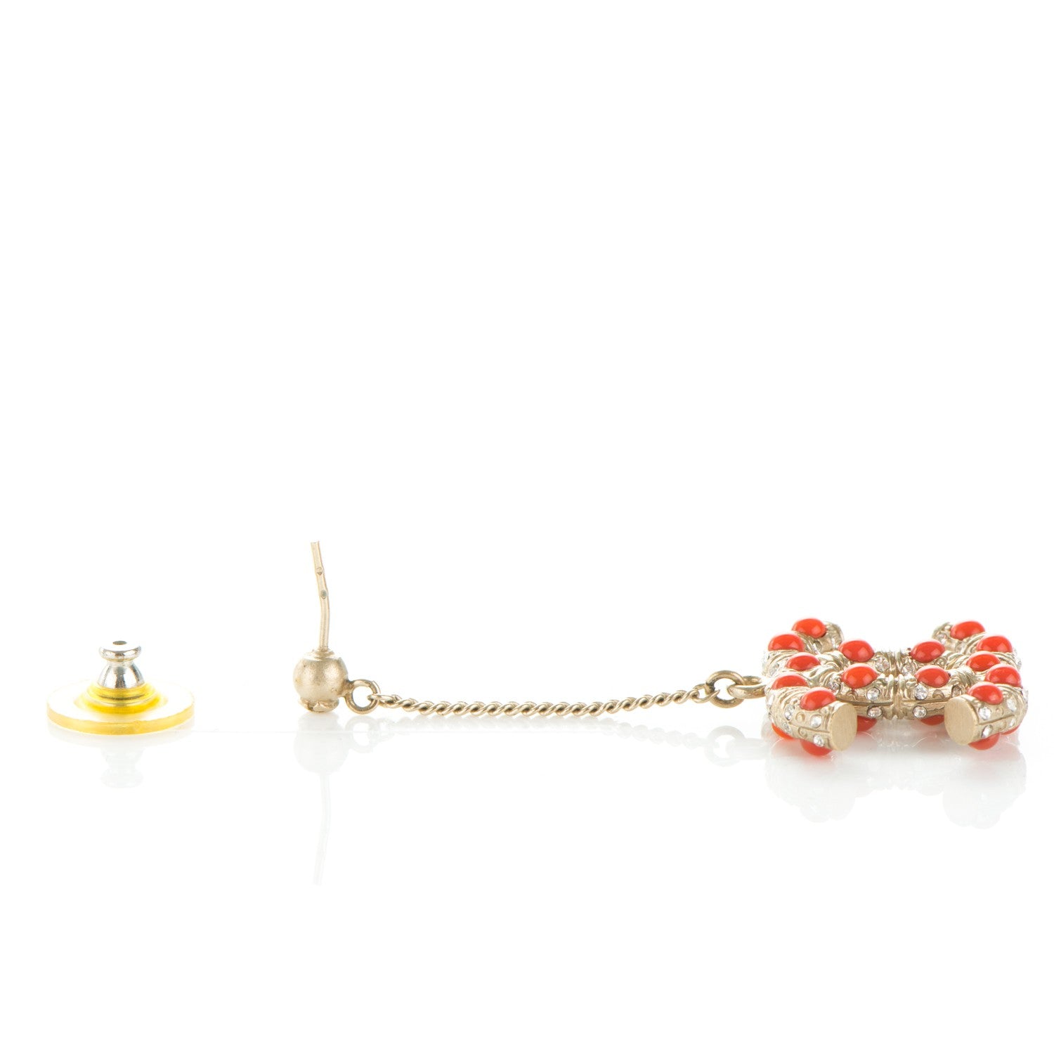 Chanel Enamel CC Dangle Earrings Gold 4 of 5