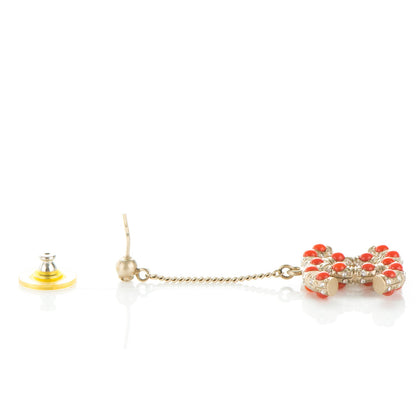 Chanel Enamel CC Dangle Earrings Gold 4 of 5