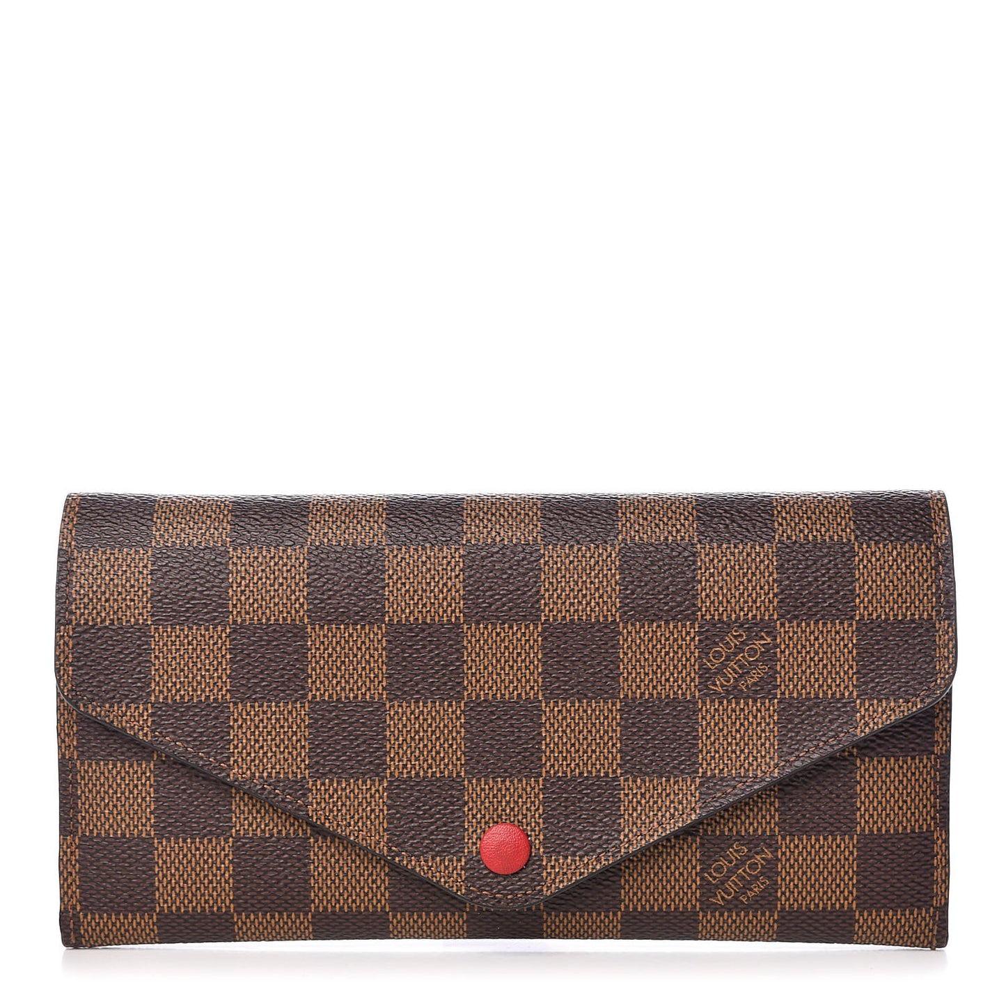 Damier Ebene Josephine Wallet Red