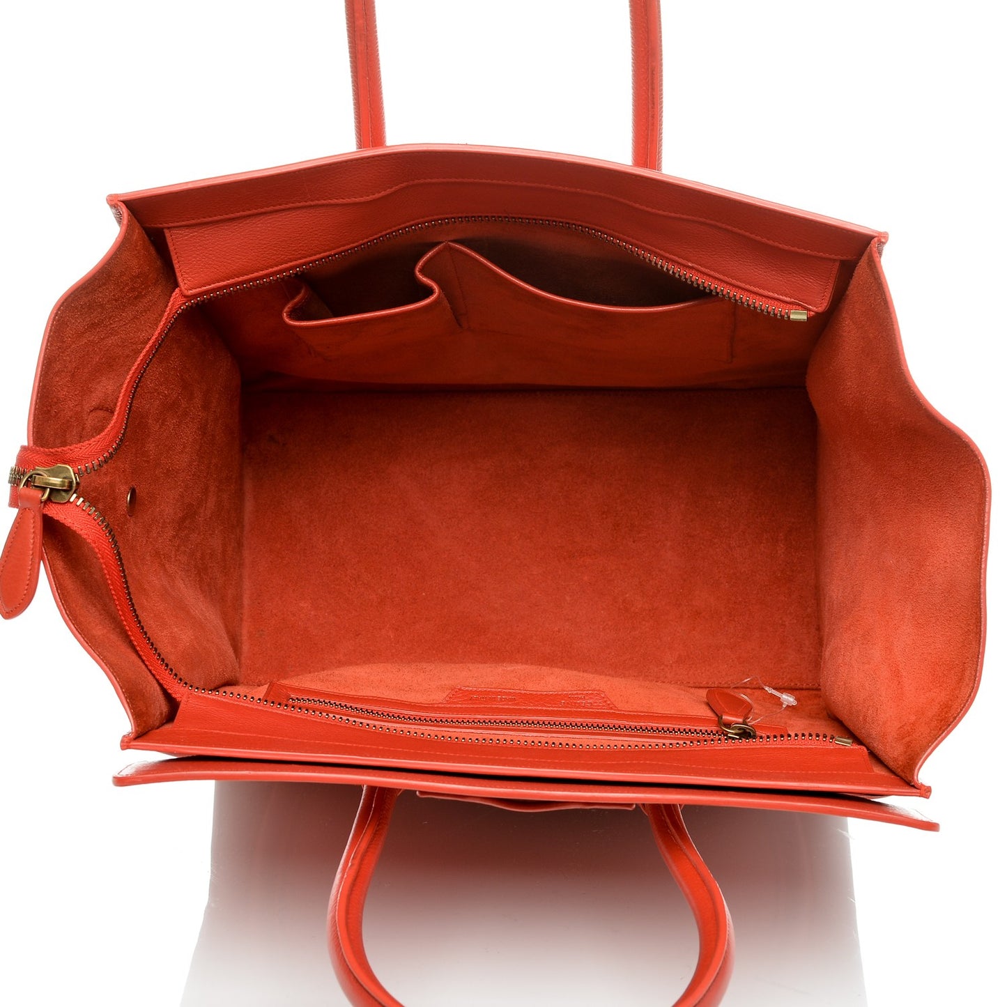 Drummed Calfskin Mini Luggage Coquelicot