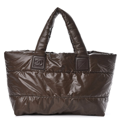 Chanel Nylon Quilted Medium Coco Cocoon Reversible Tote Brown 1 of 11