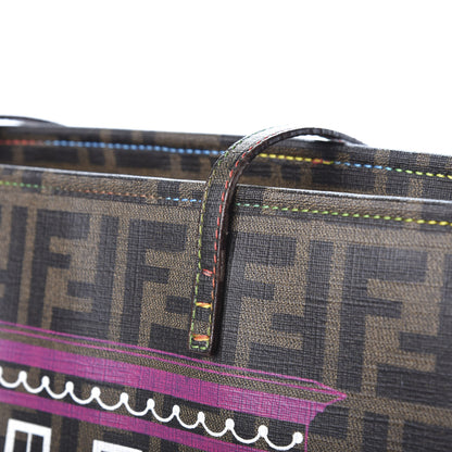 Fendi Zucca Spalmati Print Large Roll Tote Tobacco Multicolor 17 of 22