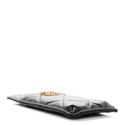 Chanel Goatskin Quilted Chanel 19 Phone and Card Holder Black 4 of 10