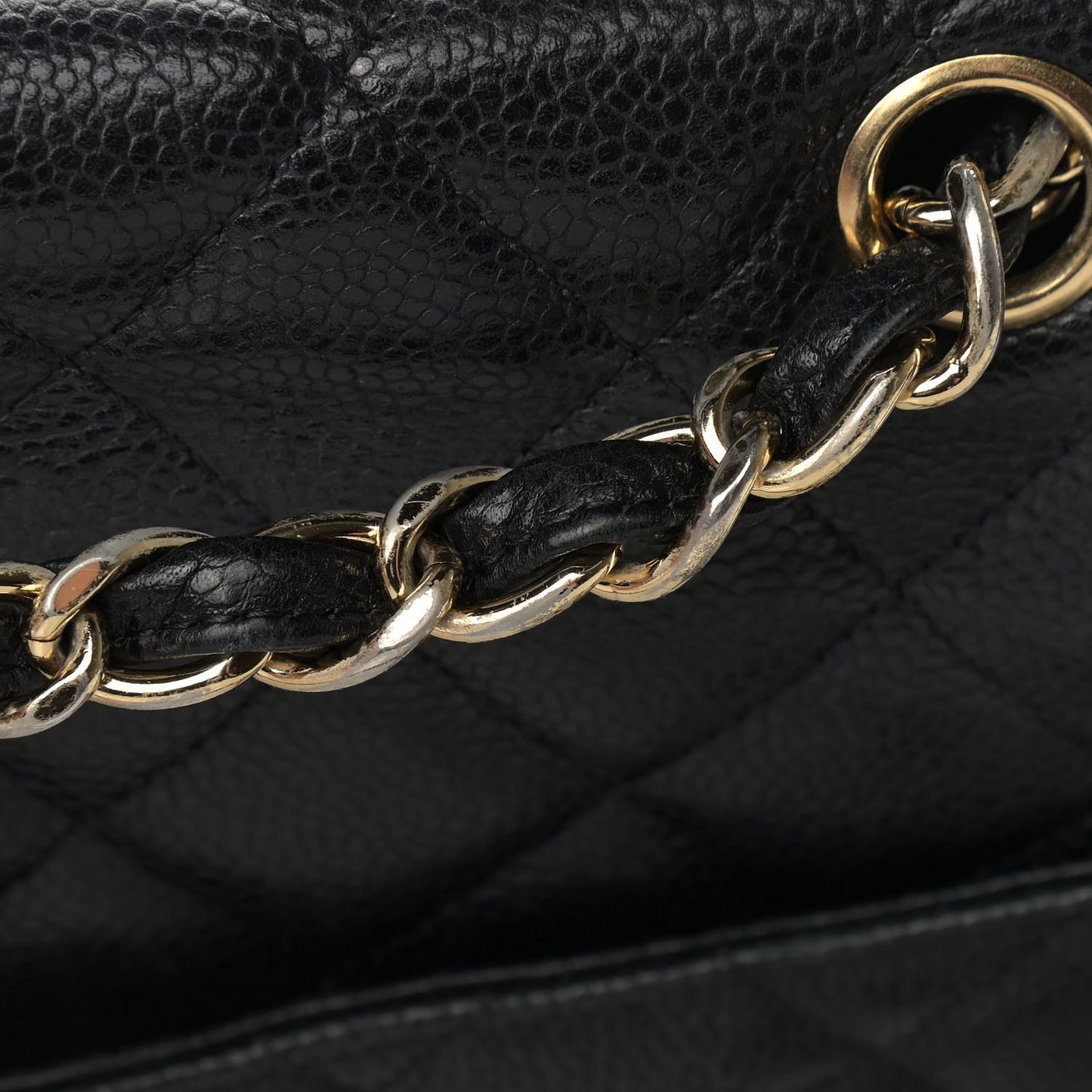 Caviar Quilted Jumbo Single Flap Black