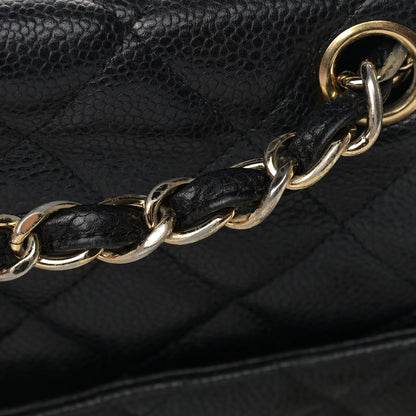 Chanel Caviar Quilted Jumbo Single Flap Black 13 of 18