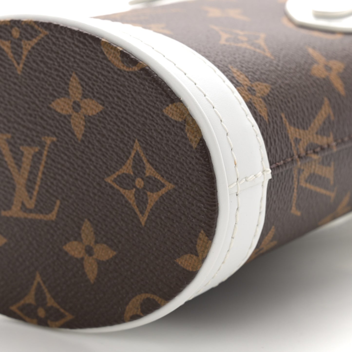 Monogram LV Match Nano Bucket Bag White