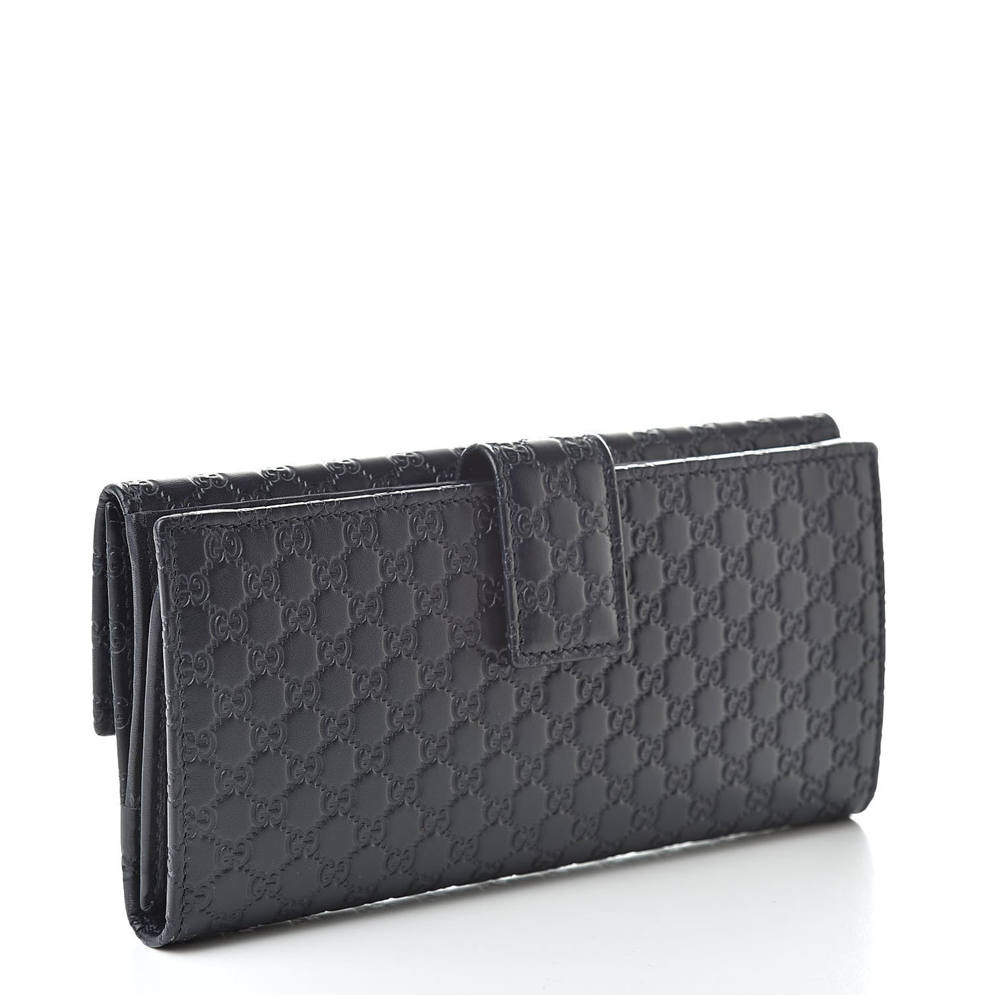 Microguccissima Continental Flap Wallet Navy