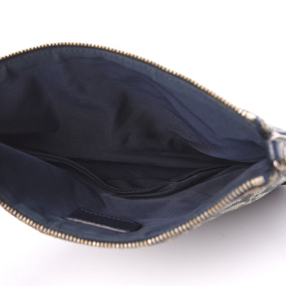 Christian Dior Monogram Mini Saddle Pochette Navy 4 of 13