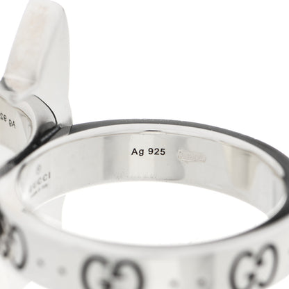 Gucci Sterling Silver Enamel Bosco Ring 59 8.75 5 of 9