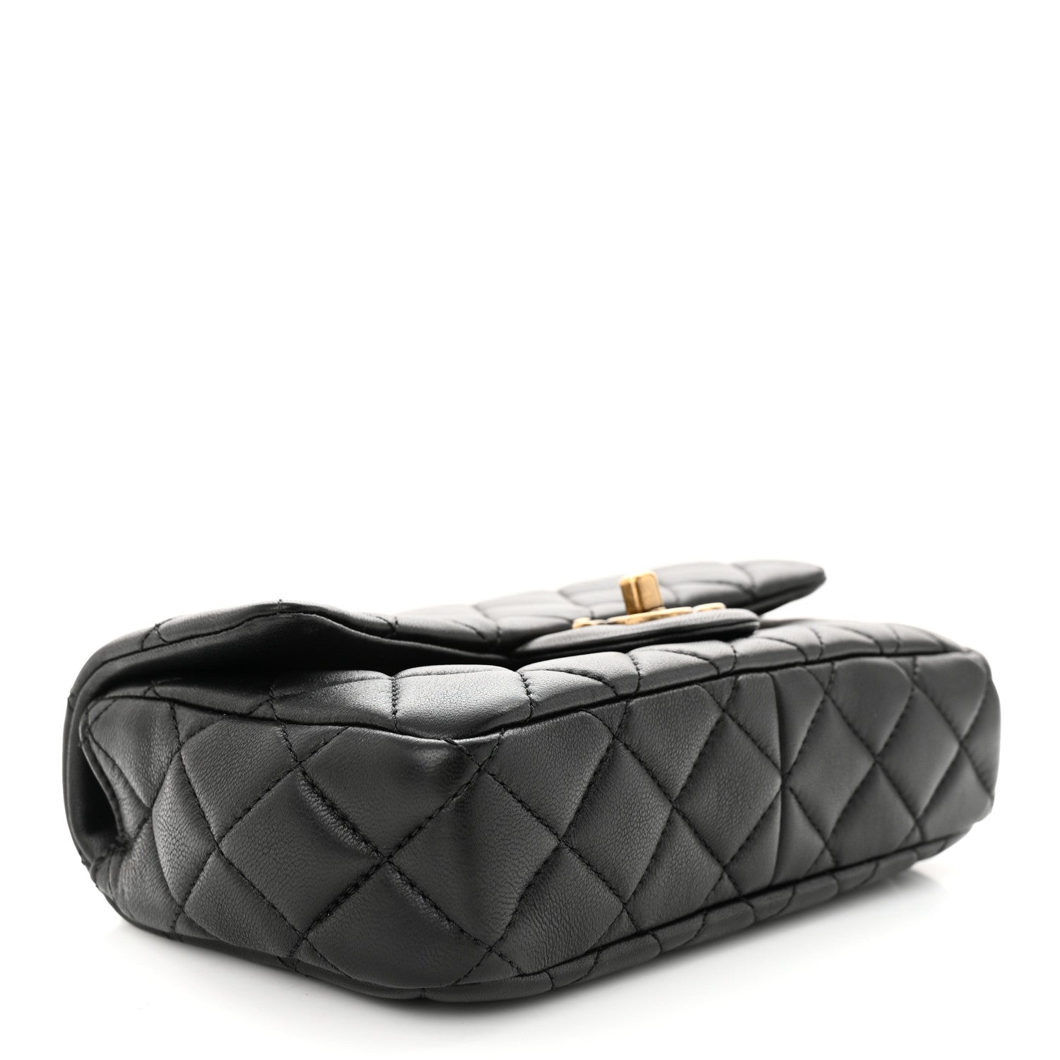 Chanel Lambskin Small Grocery By Chanel Flap Black 6 of 16