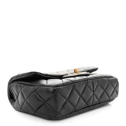 Chanel Lambskin Small Grocery By Chanel Flap Black 6 of 16