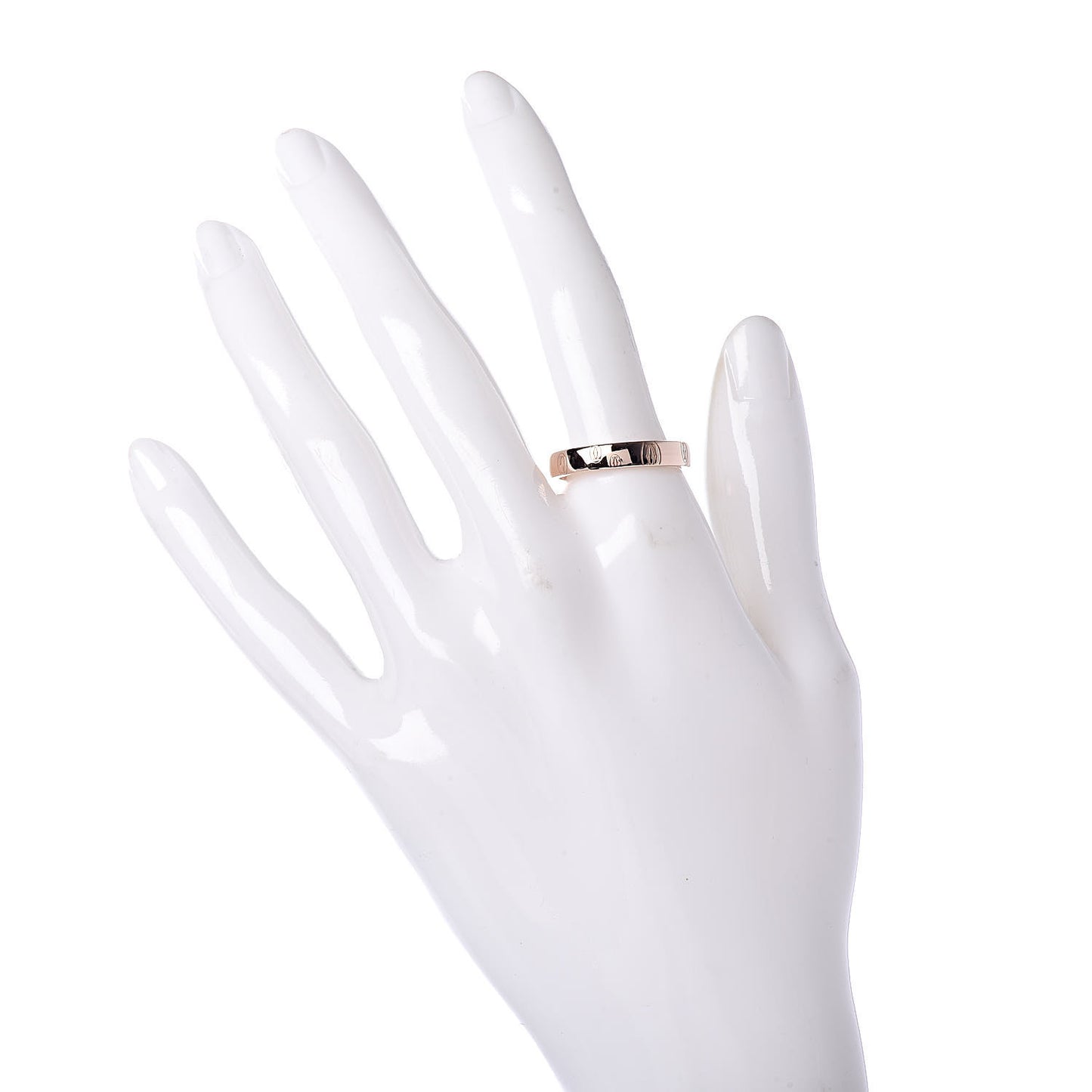 18K Pink Gold 4mm Happy Birthday Band Ring 58 8.25