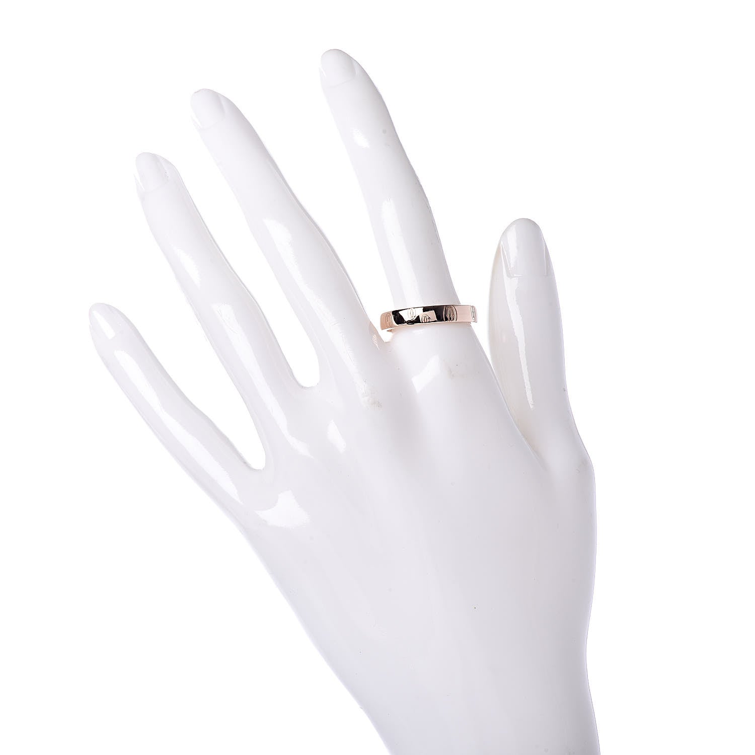 Cartier 18K Pink Gold 4mm Happy Birthday Band Ring 58 8.25 2 of 4