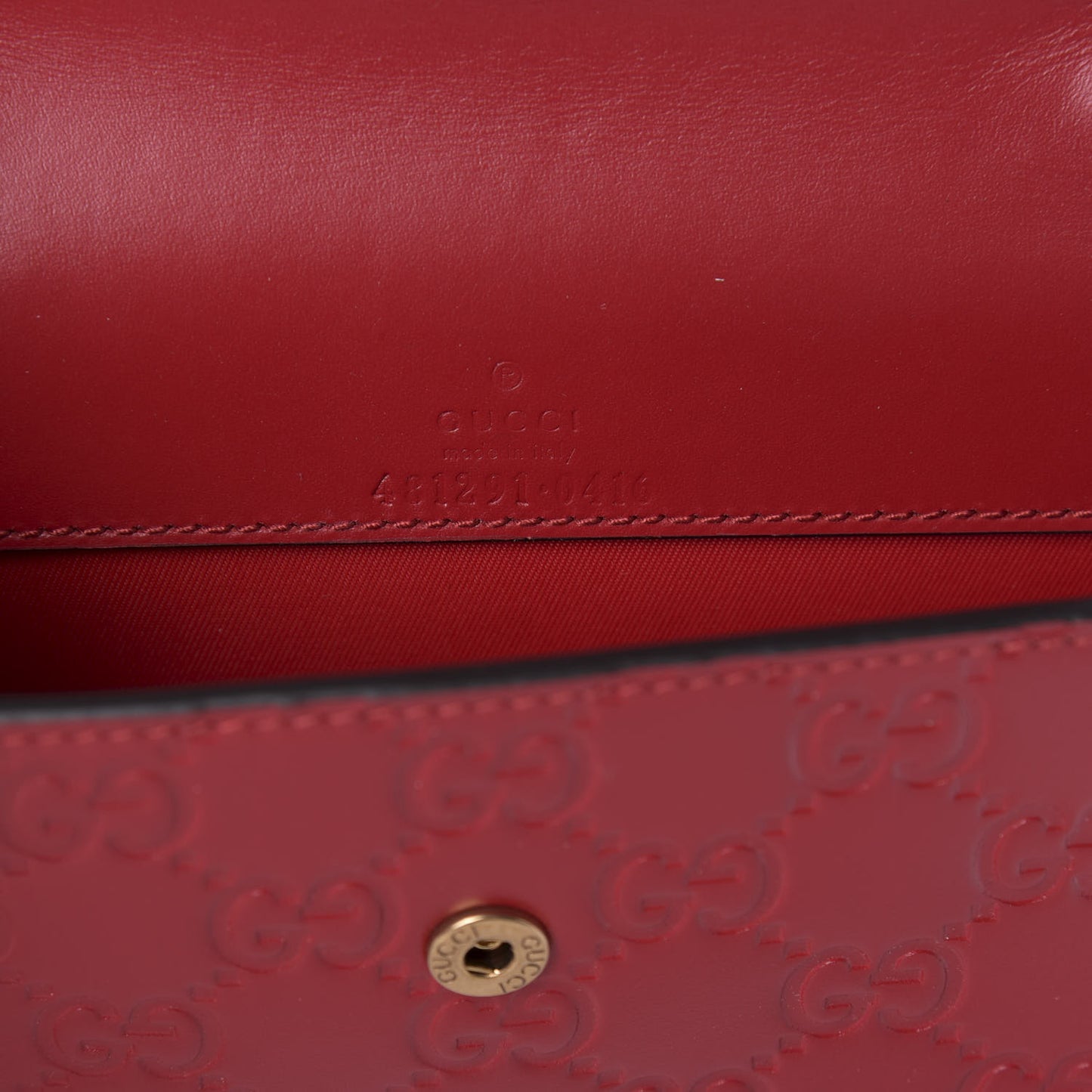 Guccissima Mini Cherry Chain Bag Hibiscus Red