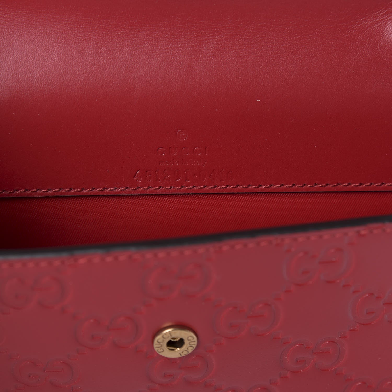 Gucci Guccissima Mini Cherry Chain Bag Hibiscus Red 8 of 9
