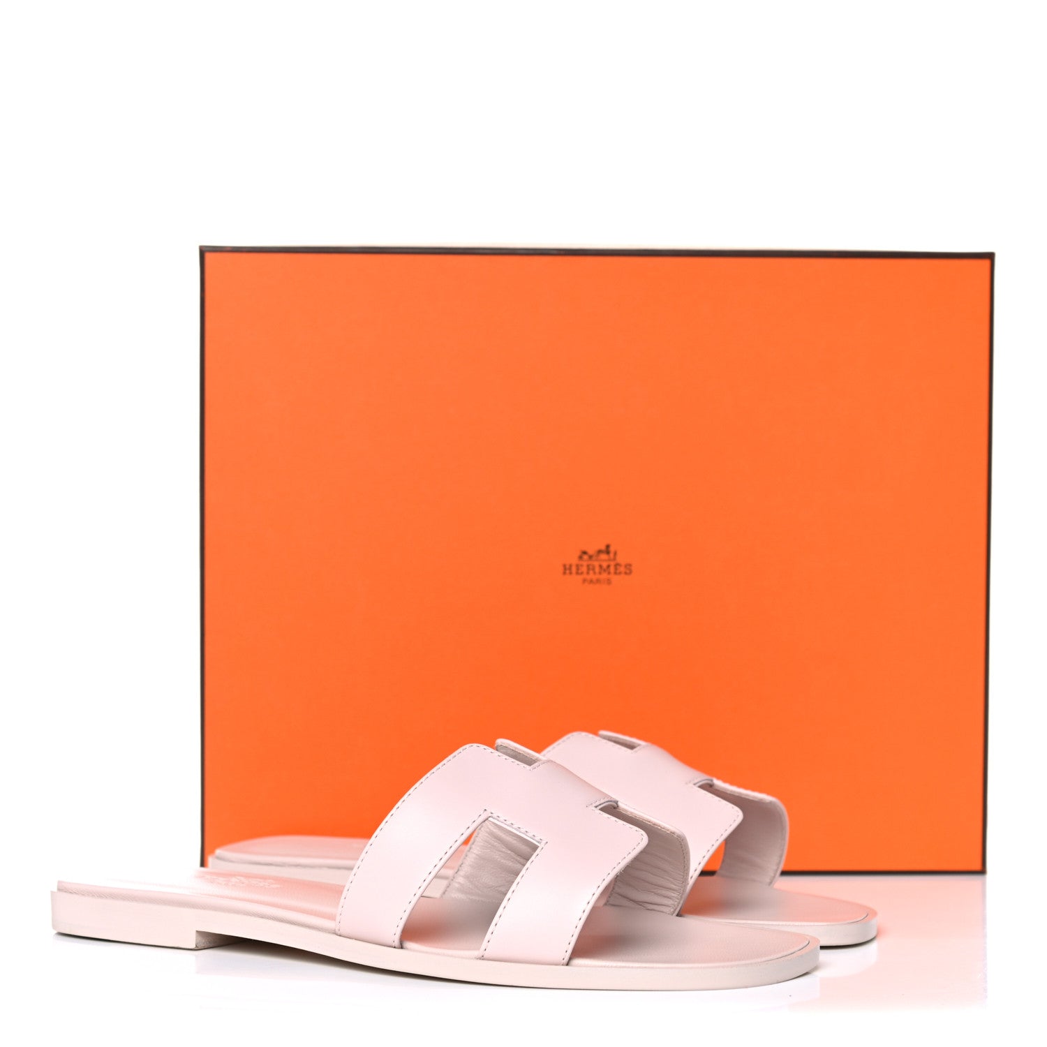 Hermes Calfskin Oran Sandals 37 Rose Pétale 8 of 8