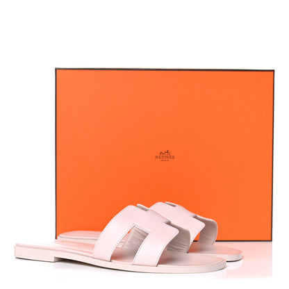 Hermes Calfskin Oran Sandals 37 Rose Pétale 8 of 8