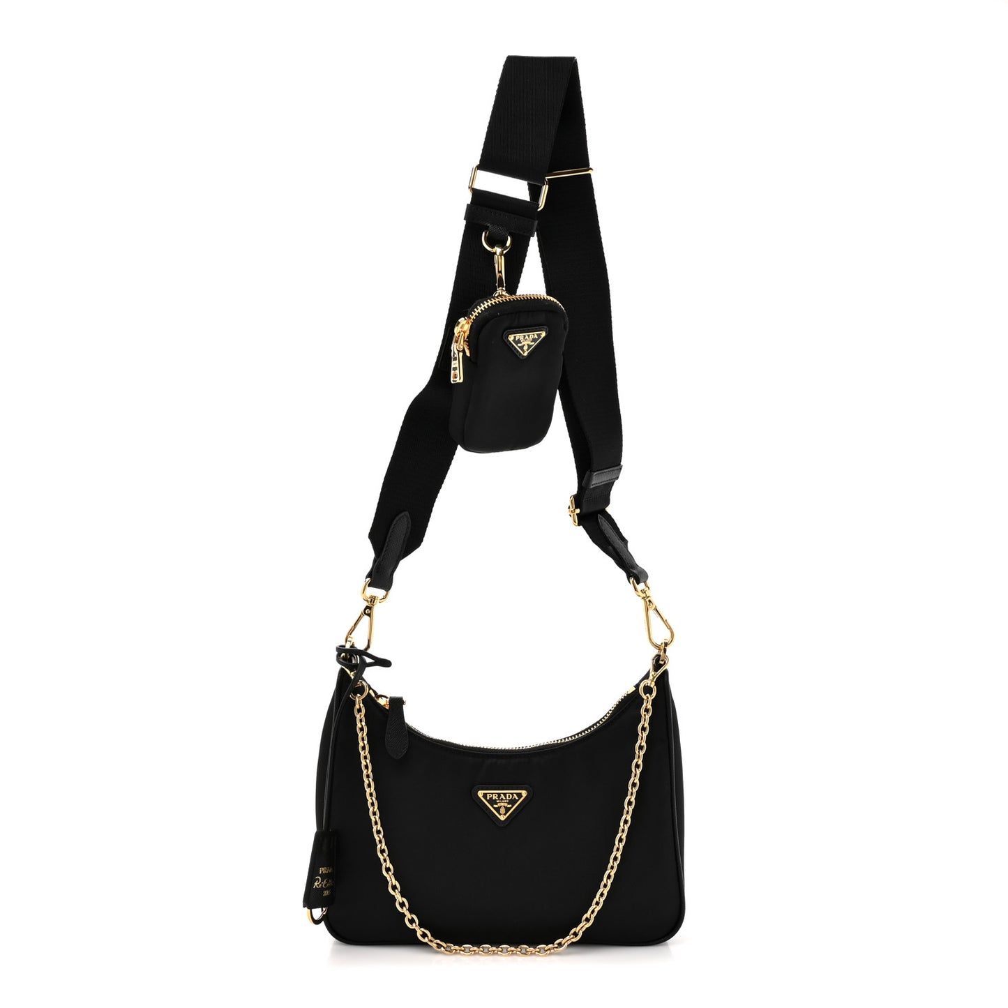 Nylon Re-Edition 2005 Shoulder Bag Black