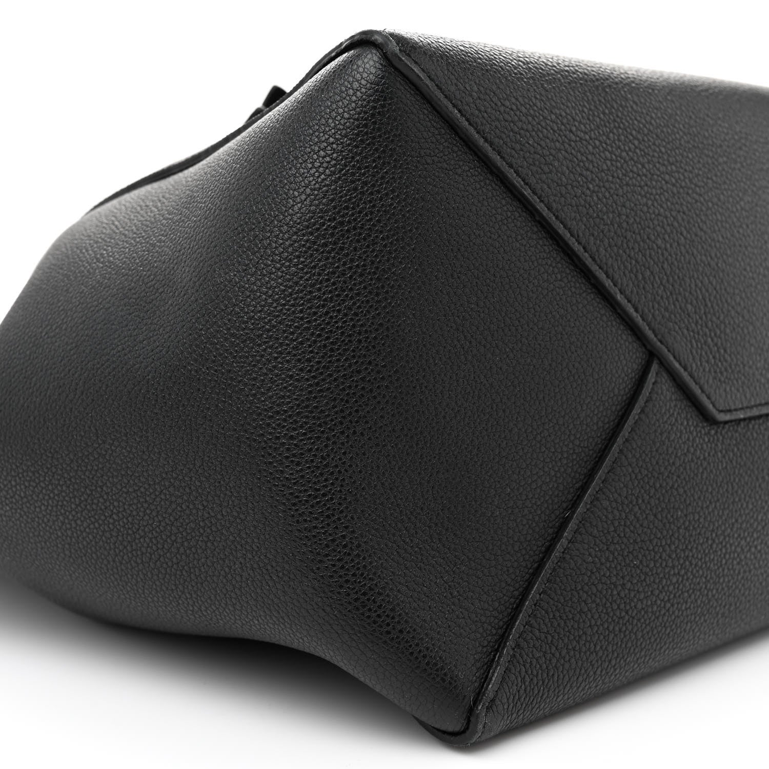 Celine Soft Grained Calfskin Medium Belt Cabas Phantom Black 9 of 15
