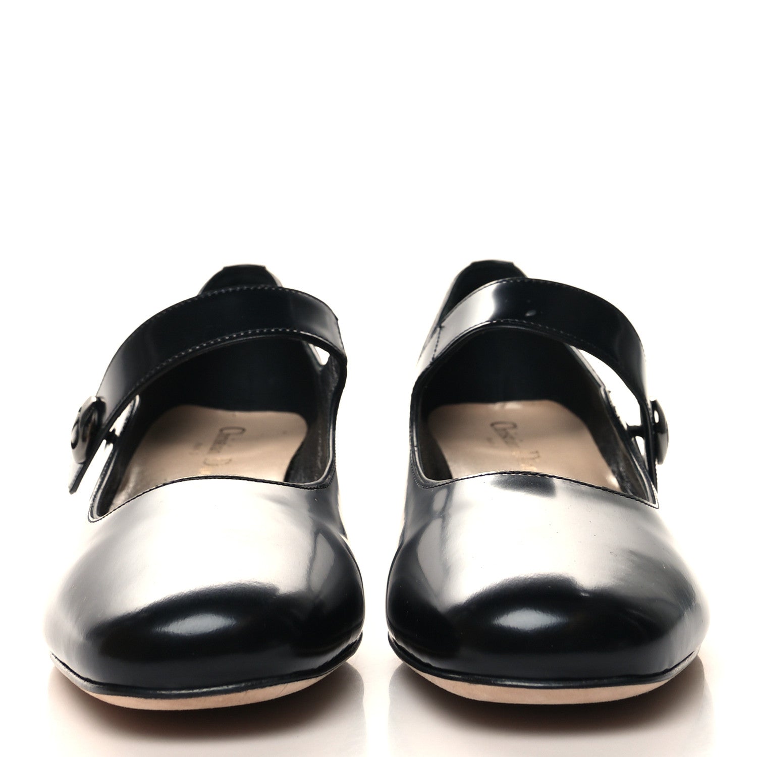 Christian Dior Brushed Calfskin Uniform 30mm Pumps 37.5 Black 2 of 9