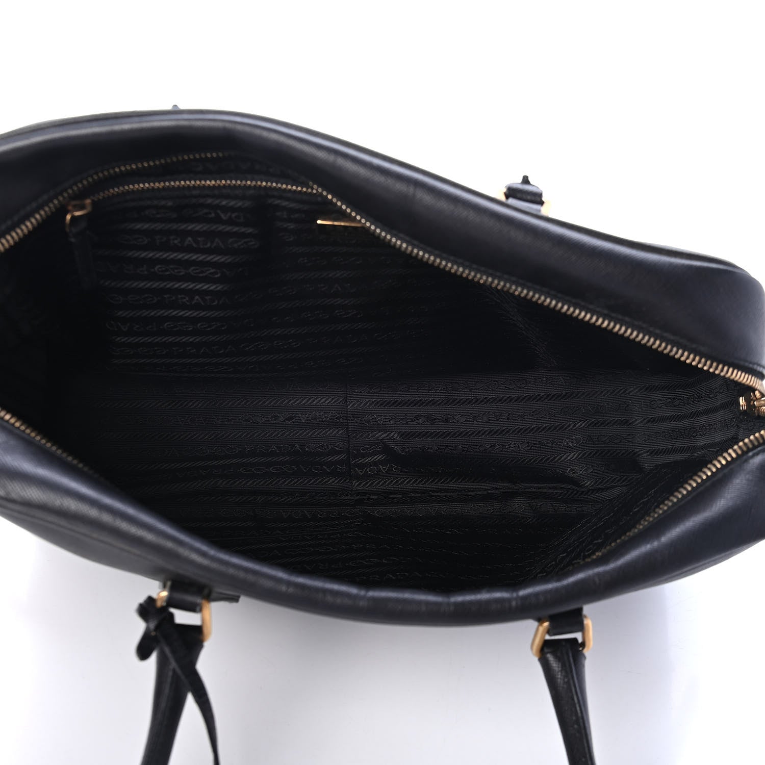 Prada Saffiano Lux Bowler Black 4 of 5