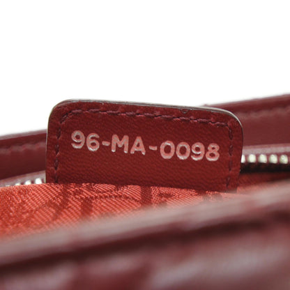 Christian Dior Lambskin Cannage Medium Lady Dior Red 7 of 8