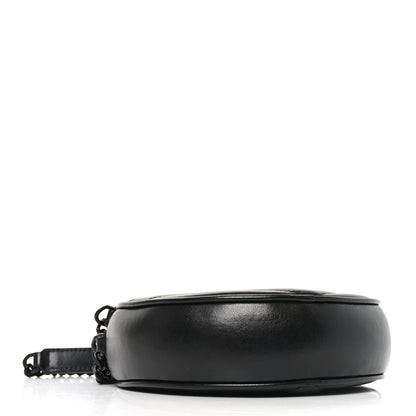 Saint Laurent Calfskin Matelasse Chevron Round Vinyle Camera Bag Black 4 of 11