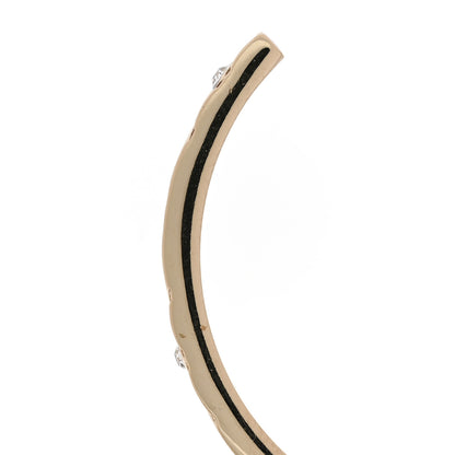 Chanel Metal Crystal Quilted CC Hoop Earrings Gold 5 of 6