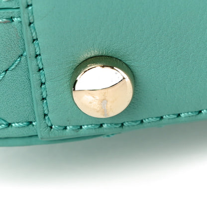 Chanel Calfskin Stitched Small Covered CC Flap Bag Green 14 of 16