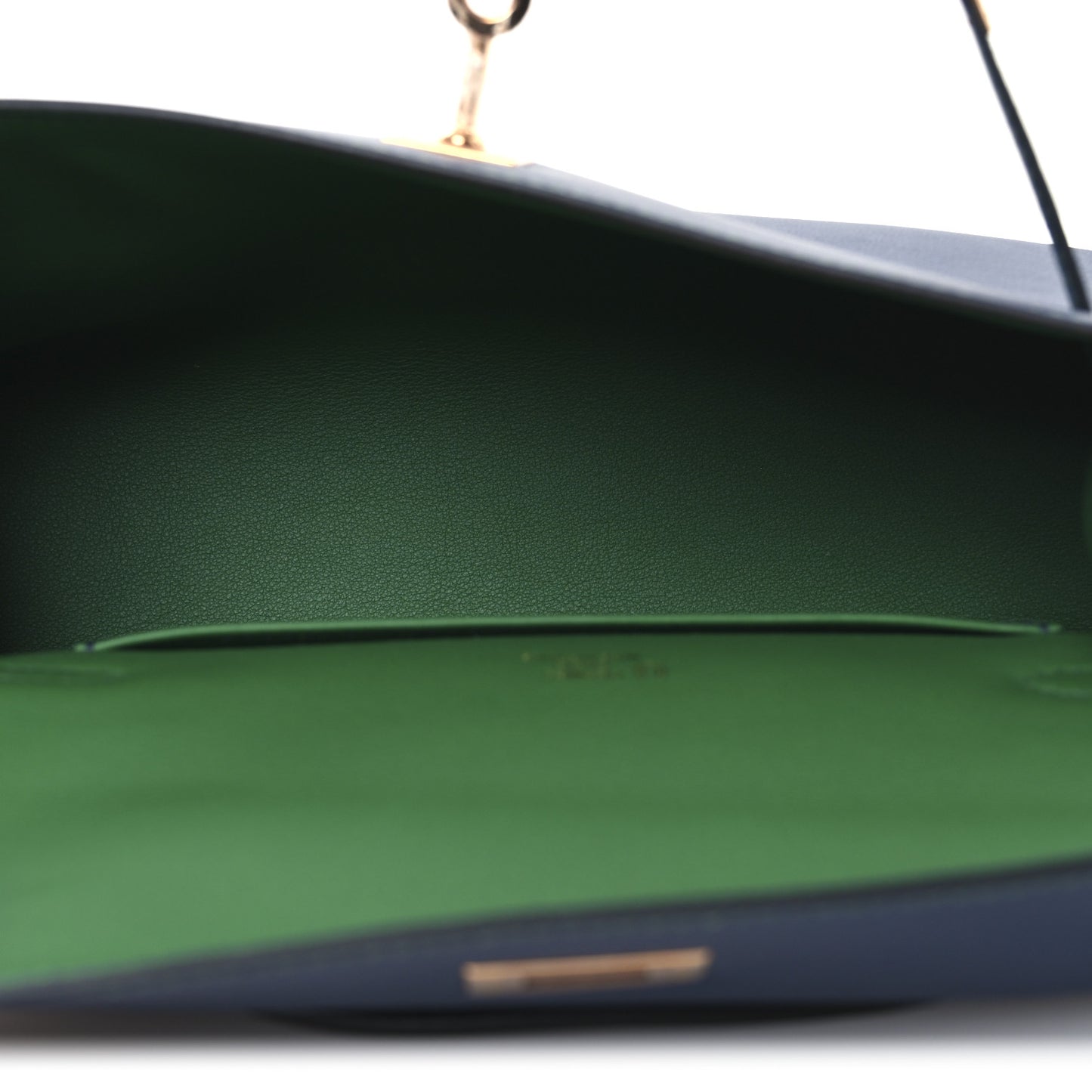 Swift Horseshoe Kelly Pochette Clutch  Bleu Navy Vert Vertigo