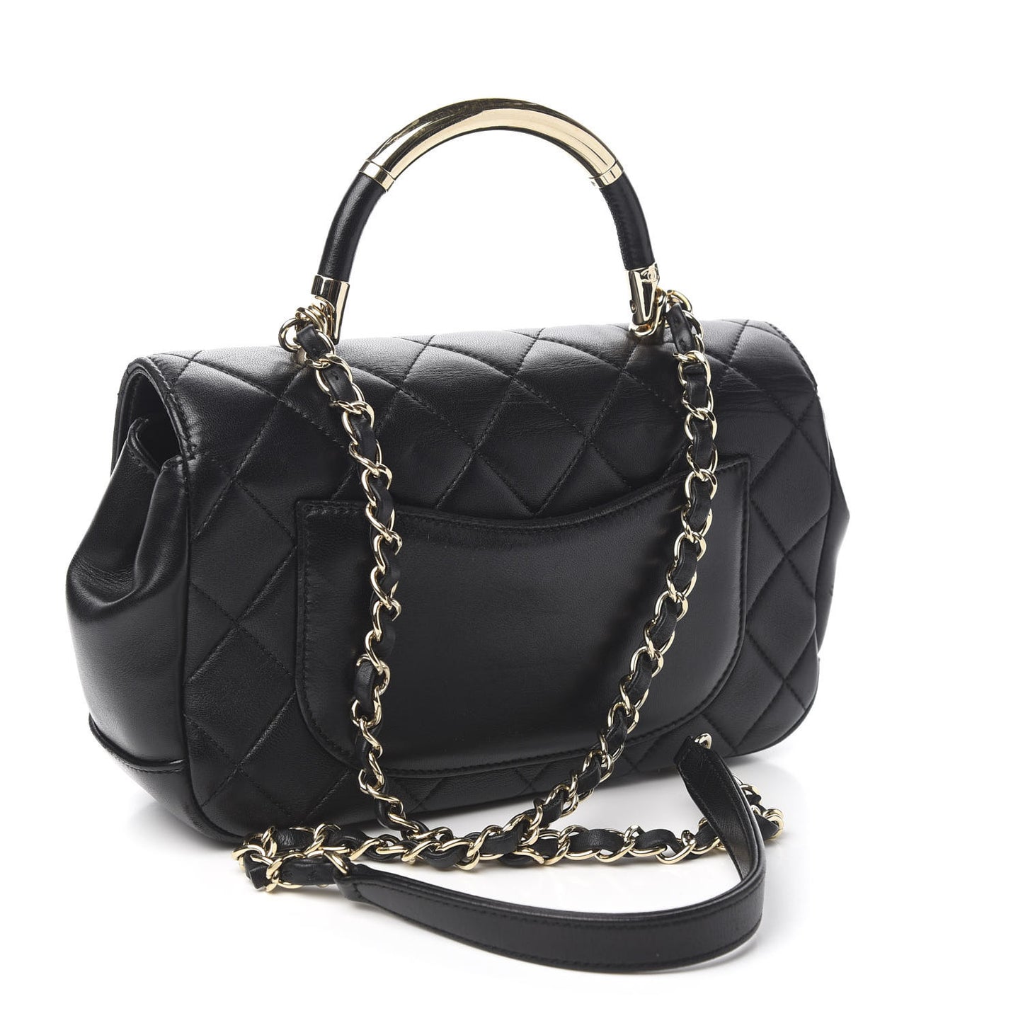 Lambskin Small Carry Chic Flap Black