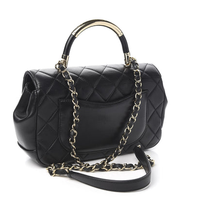 Chanel Lambskin Small Carry Chic Flap Black 2 of 9