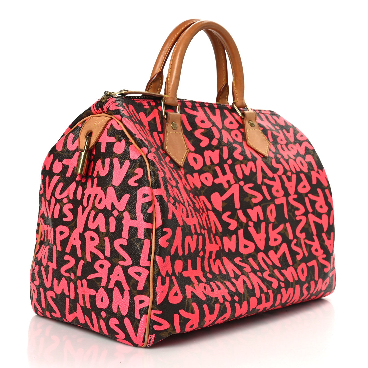 Louis Vuitton Monogram Graffiti Speedy 30 Fuchsia 3 of 11