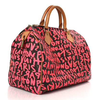 Louis Vuitton Monogram Graffiti Speedy 30 Fuchsia 3 of 11