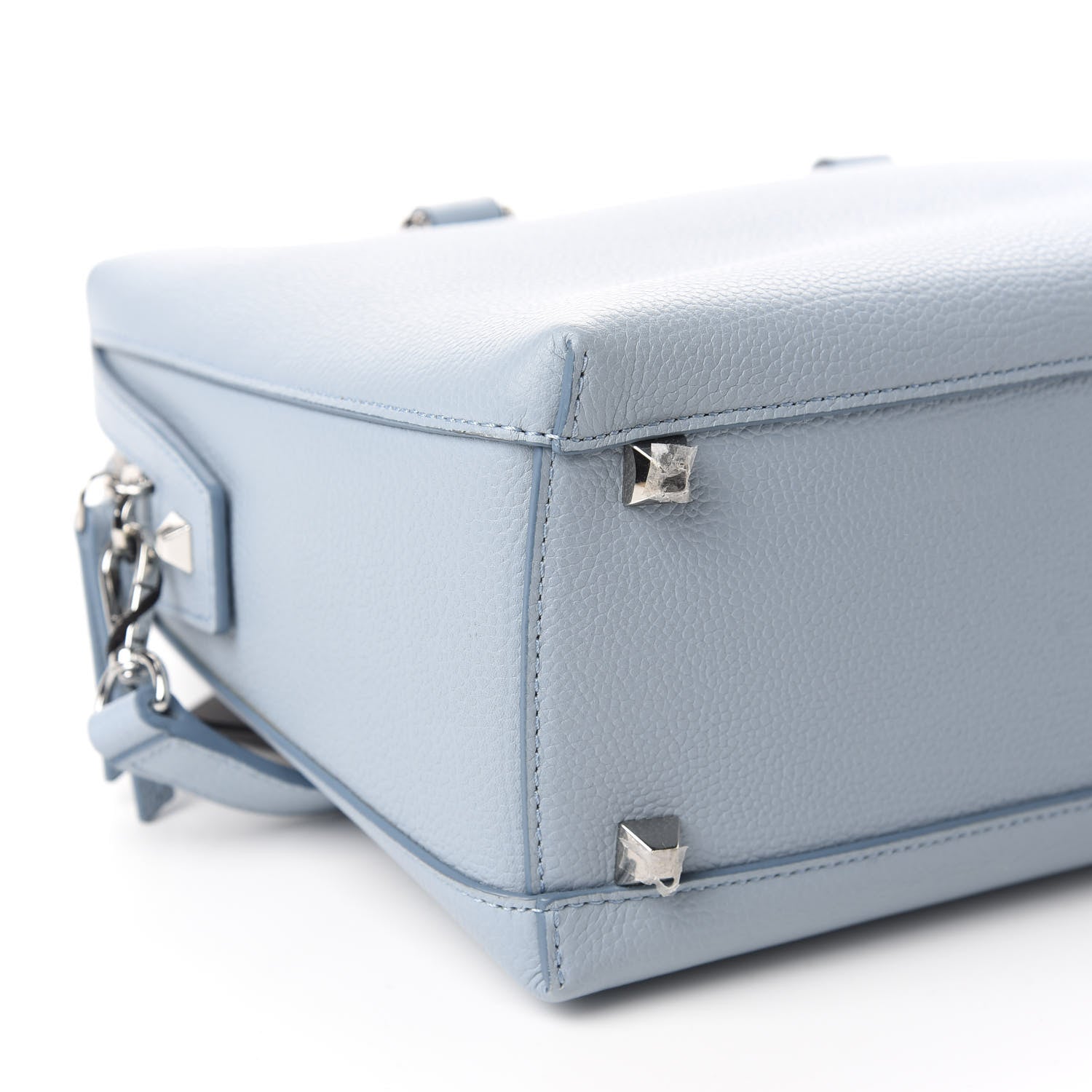 MCM Grained Calfskin Medium Ella Boston Sky Blue 6 of 10