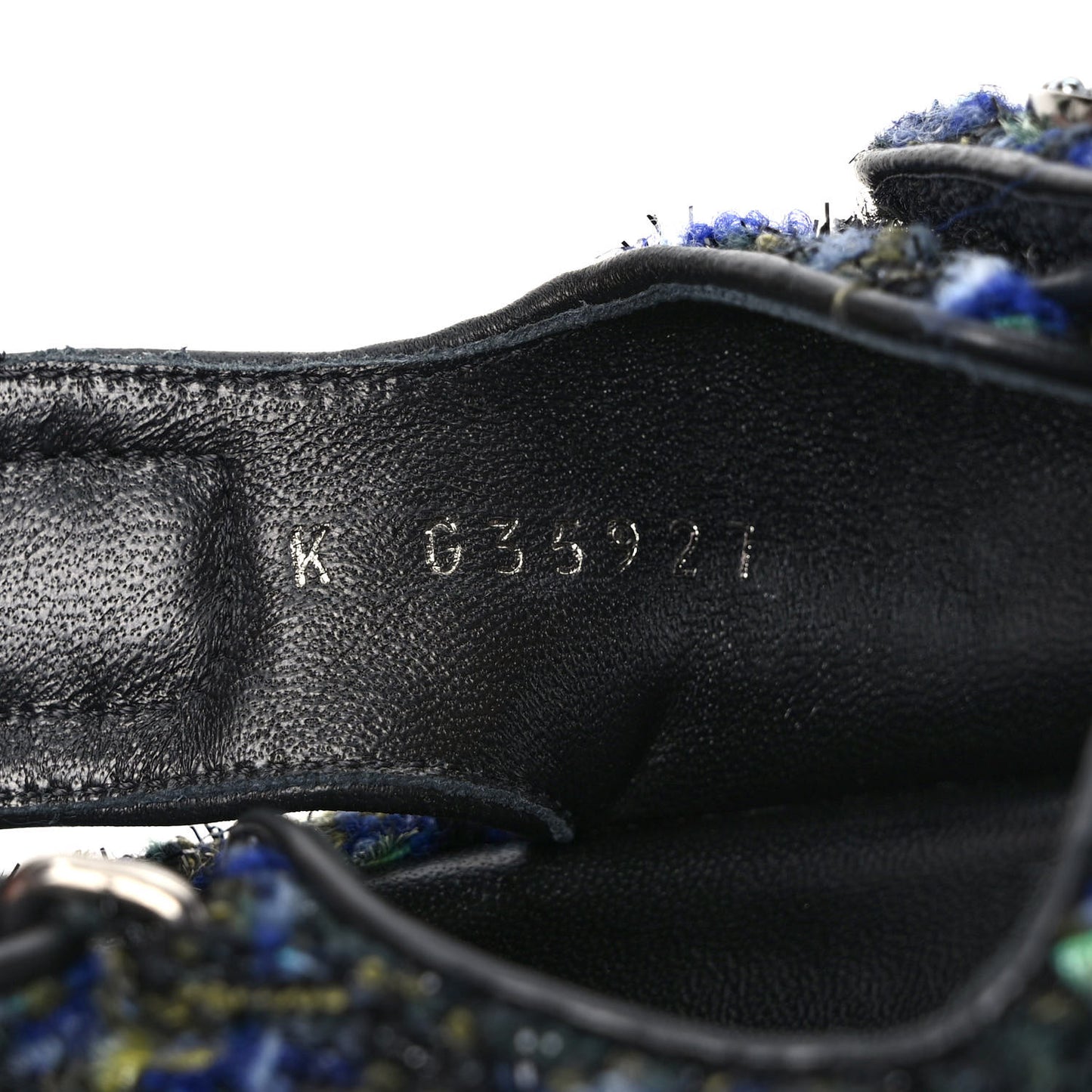 Iridescent Tweed Velcro Dad Sandals 37 Navy Blue Multicolor