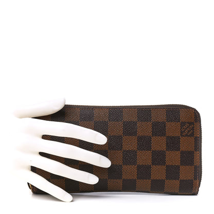 Louis Vuitton Damier Ebene Zippy Wallet Rose Ballerine 2 of 12